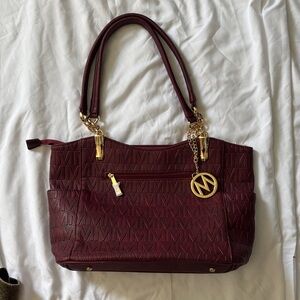 Michael Kors Burgundy Shoulder Bag
